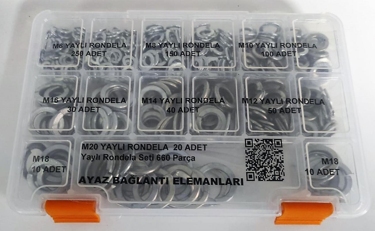 AY-CİV Yaylı Rondela Seti 660 Parça Dın 127