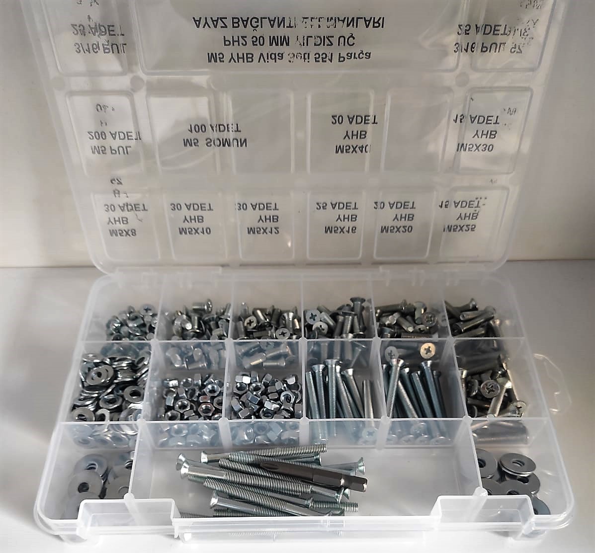AY-CİV M5 YHB Vida Seti 551 Parça Yıldız Havşa Başlı