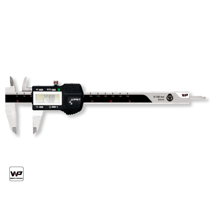 Werka WPro IP67 Tolerans Ayarlı Su Geçirmez Dijital Kumpas 0.01mm 0-150mm