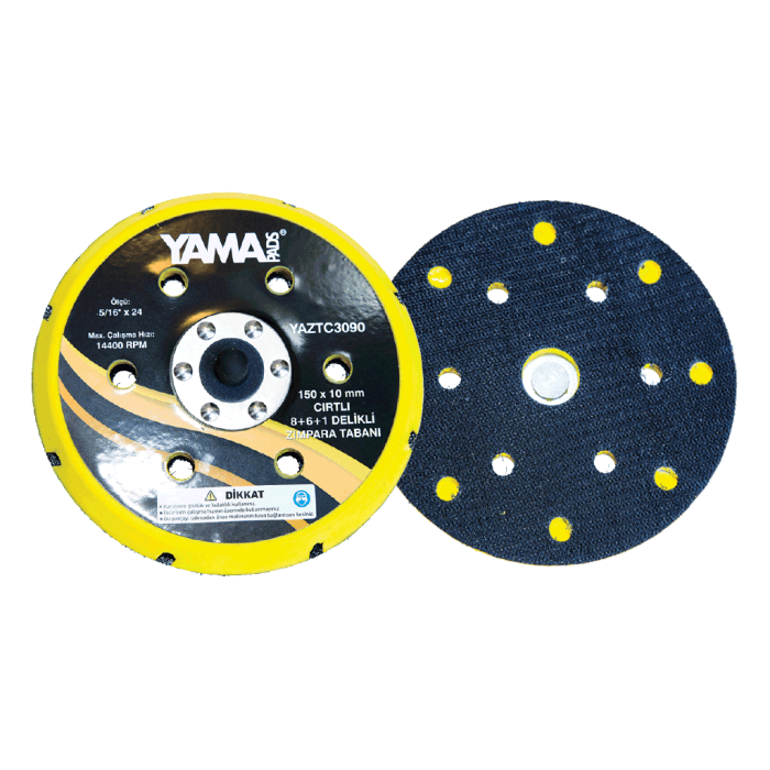 YamaPads Cırtlı Delikli Zımpara Tabanı 125 x 10mm 8+1